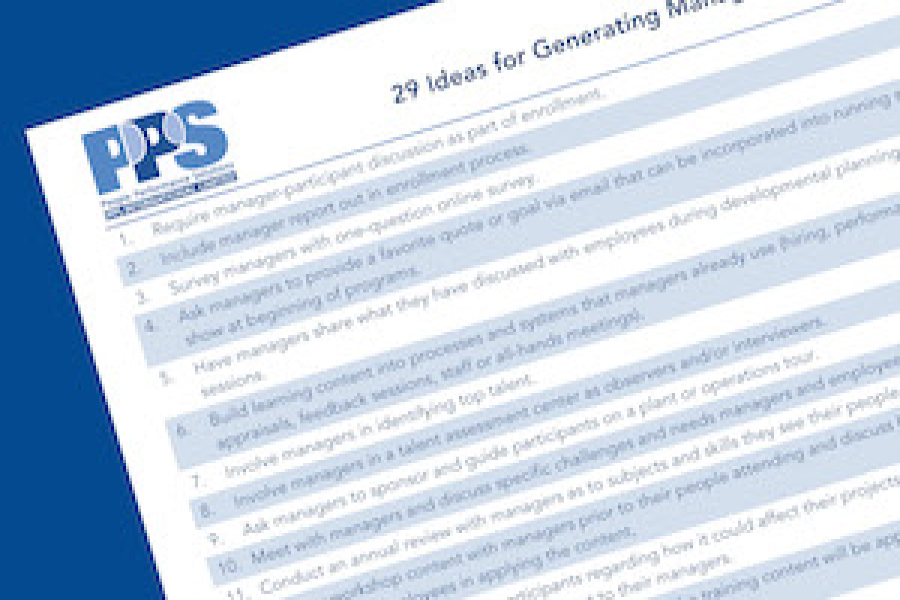 29 Ideas for Generating Manager Involvement